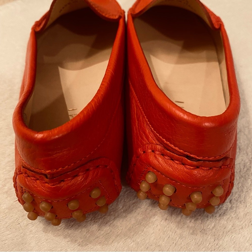 M Gemi The Felize red pebbled leather flat driving shoe Sz 38.5 NWOT - Picture 5 of 13